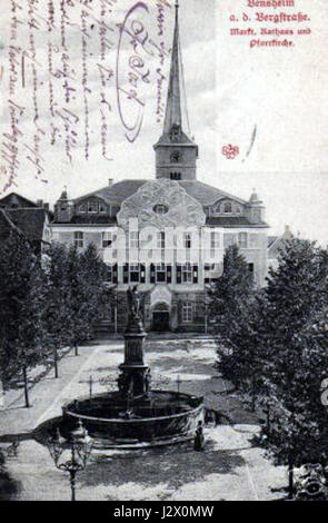 Questo si riferisce a una fotografia o a un documento storico relativo a Bensheim, Germania, degli anni 1900-1901, che raffigura la vita locale o eventi significativi durante questo periodo di tempo. Foto Stock