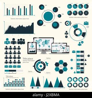 Grande set di elementi infographics. EPS10. Vettore Illustrazione Vettoriale