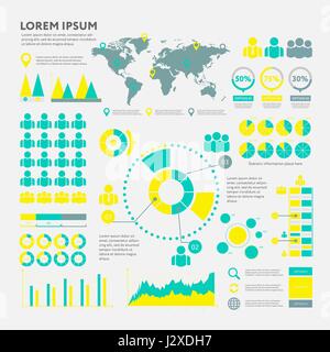 Grande set di elementi infographics. EPS10. Vettore Illustrazione Vettoriale