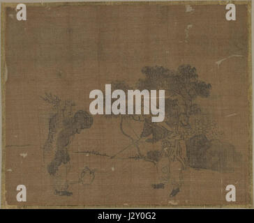 Il Brooklyn Museum - Album Leaf pittura cacciatori - Sessen Foto Stock