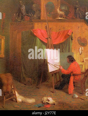 Barba, William Holbrook  Autoritratto in studio, 1860, olio su tela, Historical Society di New York Foto Stock