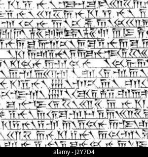Il dettaglio di Behistun si riferisce alla famosa iscrizione antica scolpita in una scogliera in Iran, che offre un resoconto storico del regno di Dario il grande. Questa iscrizione è vitale per comprendere la storia persiana ed è stata cruciale nella decifrazione della scrittura cuneiforme. Foto Stock