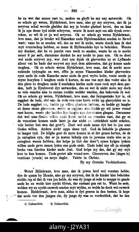 Questo titolo si riferisce a una raccolta di corrispondenza tra Hildebrand e Veckinchusen, probabilmente documentando gli scambi su argomenti come la politica, la letteratura o le questioni sociali nella loro epoca. Foto Stock