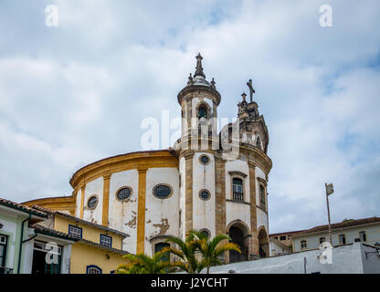 Nossa Senhora do Rosário chiesa (rosario di neri) - Ouro Preto, Minas Gerais, Brasile Foto Stock