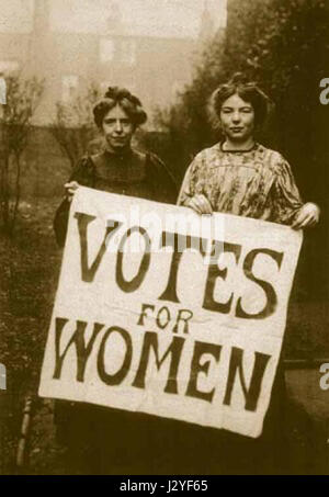 Annie Kenney e Christabel Pankhurst Foto Stock