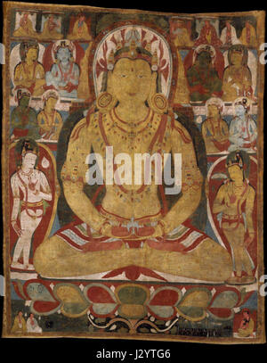 Il Buddha Amitayus frequentato da bodhisattvas XI secolo. Metmuseum Foto Stock