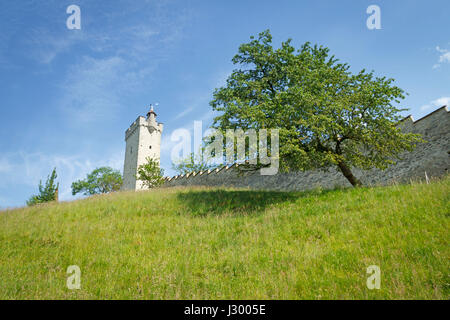 Le vecchie mura e torri (Musegg Wall) di Lucerna, Svizzera Foto Stock