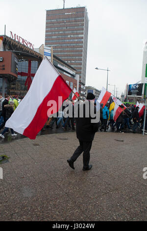 Anti-immigrazione Marzo, Danzica Polonia Foto Stock