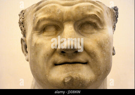 L'imperatore Vespasiano (9-79). Dinastia Flavia. Busto. c. 80 Annuncio. Museo Archeologico Nazionale. Napoli. L'Italia. Foto Stock