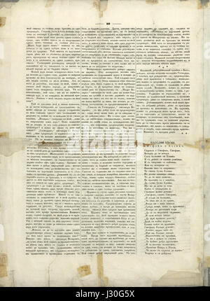 Balgarski orel 1847 03 pagina 10 Foto Stock