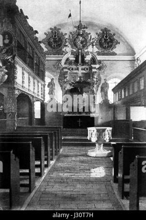 Alt-Podelzig Inneres der Kirche Blick nach Osten Foto Stock