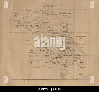 Mappa del Caucaso -1869- (10 verst) Foto Stock
