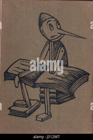 "Le avventure di Pinocchio" è l'edizione italiana di "le avventure di Pinocchio" di Carlo Collodi, pubblicata tra il 1944 e il 1948. L'edizione comprende illustrazioni di B. Albi Bachini e prefazione di Attilio Momigliano. Foto Stock