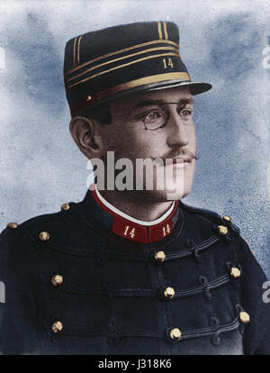Alfred Dreyfus (1859-1935) fu un ufficiale dell'esercito francese coinvolto in un famoso scandalo politico e giudiziario nella Francia del tardo XIX secolo, noto come affare Dreyfus. Foto Stock