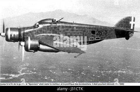 Savoia Marchetti SM 79 Sparviero in volo Foto Stock