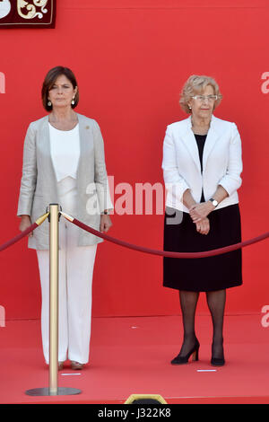 Marid, Spagna. Il 2 maggio, 2017. Manuela Carmena alla celebrazione della Giornata della Comunità di Madrid al Real Casa de Correos, Madrid. 02/05/2017 Credit: Gtres Información más Comuniación on line,S.L./Alamy Live News Foto Stock