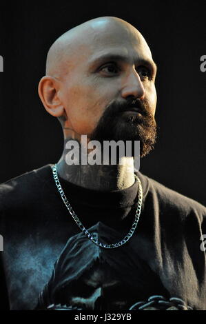 Attore americano Robert La Sardo assiste Tattoo Convention di Lione Foto Stock