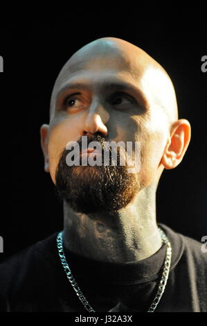 Attore americano Robert La Sardo assiste Tattoo Convention di Lione Foto Stock