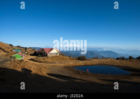 Campeggio in Singalila National Park, Tonglu, India Foto Stock