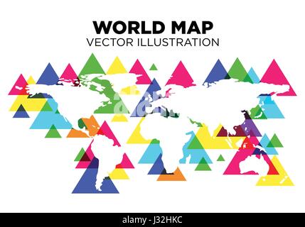 Mappa mondo illustrazione vettoriale Illustrazione Vettoriale