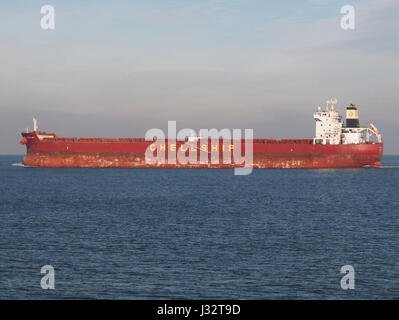 La Darya moti, una nave costruita nel 2010 con numero IMO 9471252, parte dal porto di Rotterdam. La nave fa parte del settore navale globale, coinvolto nel trasporto di merci. Foto Stock