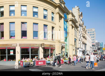 Jamie's (Jamie Oliver) il ristorante italiano vicino al monumento a Newcastle upon Tyne, Inghilterra. Regno Unito Foto Stock