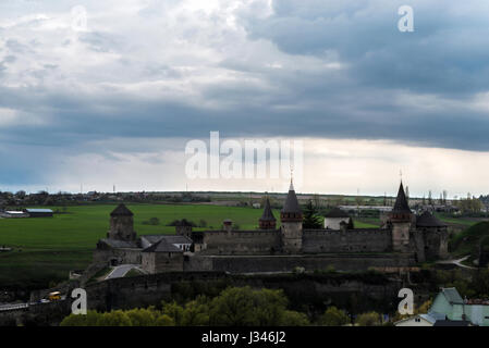 Vecchio Castello della città antica di Kamyanets-Podilsky, Ucraina Foto Stock