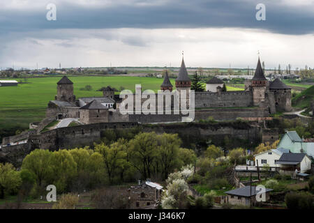 Vecchio Castello della città antica di Kamyanets-Podilsky, Ucraina Foto Stock