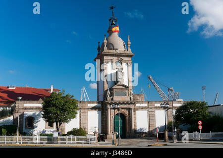 Il Dock's Gate, Ferrol, La Coruna provincia, regione della Galizia, Spagna, Europa Foto Stock