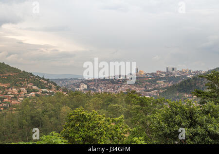 Si affaccia sulla città di Kigali in Ruanda, Africa Foto Stock