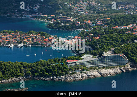 Veduta aerea della città di Cavtat, Croazia Foto Stock