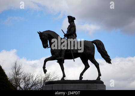 Statua equestre di George Washington, progettato Thomas Ball Boston Public Garden, Beacon Hill, Massachusetts, Stati Uniti, STATI UNITI D'AMERICA, Foto Stock