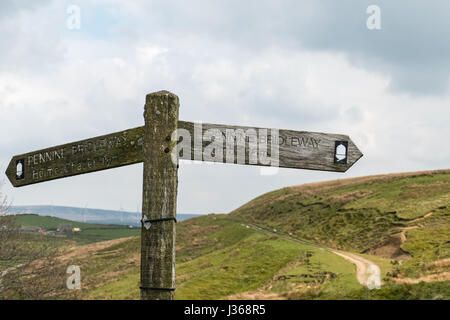 La Pennine bridalway è un antico percorso packhorse che corre lungo la Pennine hills in Inghilterra Settentrionale Foto Stock