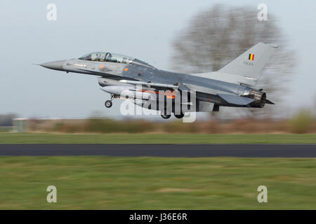 F-16A di 349 sqn dell'aeronautica belga durante Esercizio di bandiera Frisia Foto Stock