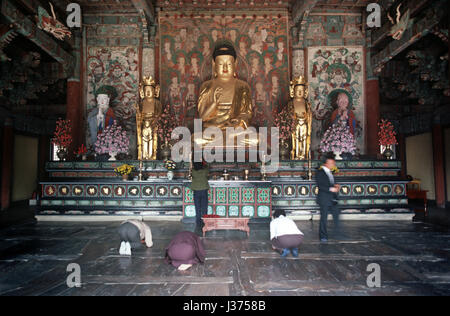 Tempio Sokkuram parte di Bulguksa Tempio complesso, capo dell'Ordine Jogye del Buddismo Coreano, Corea del Sud, Asia Foto Stock