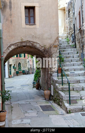 Roquebrune Cap Martin viex village. Costa Azzurra Costa Azzurra Foto Stock