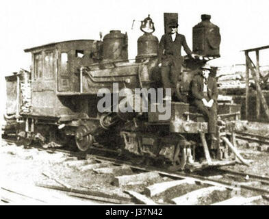 Questo titolo fa riferimento alla Danville and Western Railroad, un percorso di trasporto chiave che collega varie regioni, tra cui la città di Fieldale, mettendo in evidenza la storia industriale e dei trasporti della zona. Foto Stock