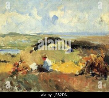 Charles Webster Hawthorne era un artista americano noto per il suo lavoro nella pittura plein air. Il suo stile si concentrava sulla cattura della luce naturale e degli effetti atmosferici in ambienti esterni, riflettendo il movimento impressionista americano. Foto Stock