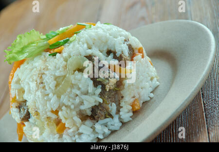 Acem pilavı - pilaf persiano. close up Foto Stock