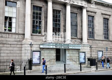 Il Gate Theatre di Dublino, istituita nel 1786 come le Sale Assemblea, è stato trasformato in un teatro sede nel 1928. Foto Stock