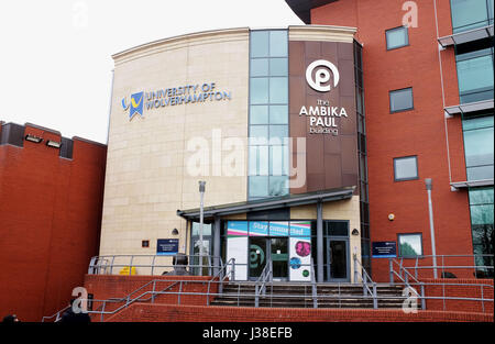 Il Ambika Paolo edificio a Wolverhampton University nel West Midlands, Regno Unito Foto Stock