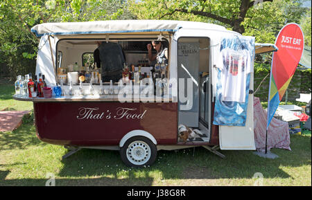 Cucina di strada van, in Milano, Italia. Foto Stock