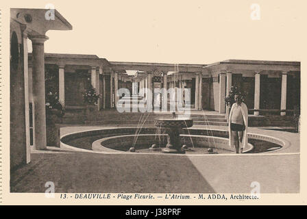 Deauville FR 14 CPA La Plage Fleurie l'Atrium M. ADDA, Archiecte 01 Foto Stock