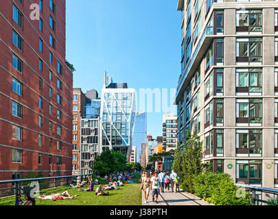 High Line New York City Manhattan Chelsea Foto Stock