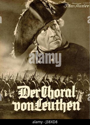 "Der Choral von Leuthen" è un poster cinematografico relativo a un evento storico, probabilmente la battaglia di Leuthen, combattuta durante la guerra dei sette anni. Il film può rappresentare il significato della battaglia nella storia militare e il suo impatto sull'esito della guerra. Foto Stock