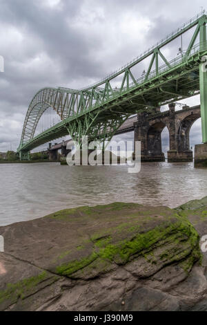 Runcorn Bridge. Foto Stock