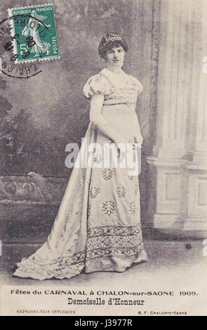 Demoiselle d'honneur Carnaval de Chalon sur Saone 1909 2 Foto Stock