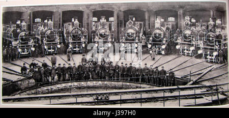 Circa 1918. Cantiere ferroviario in Melitopol (Zaporizhia Oblast, Ucraina) Foto Stock