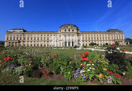 Deutschland, Unterfranken, in der Altstadt von Wuerzburg, die Wuerzburger Residenz und Hofgarten, UNESCO Foto Stock