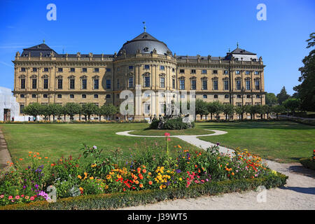 Deutschland, Unterfranken, in der Altstadt von Wuerzburg, die Wuerzburger Residenz und Hofgarten, UNESCO Foto Stock